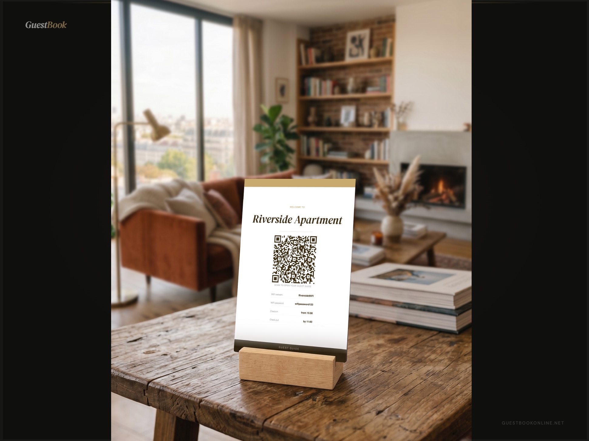 Carte QR sur présentoir
