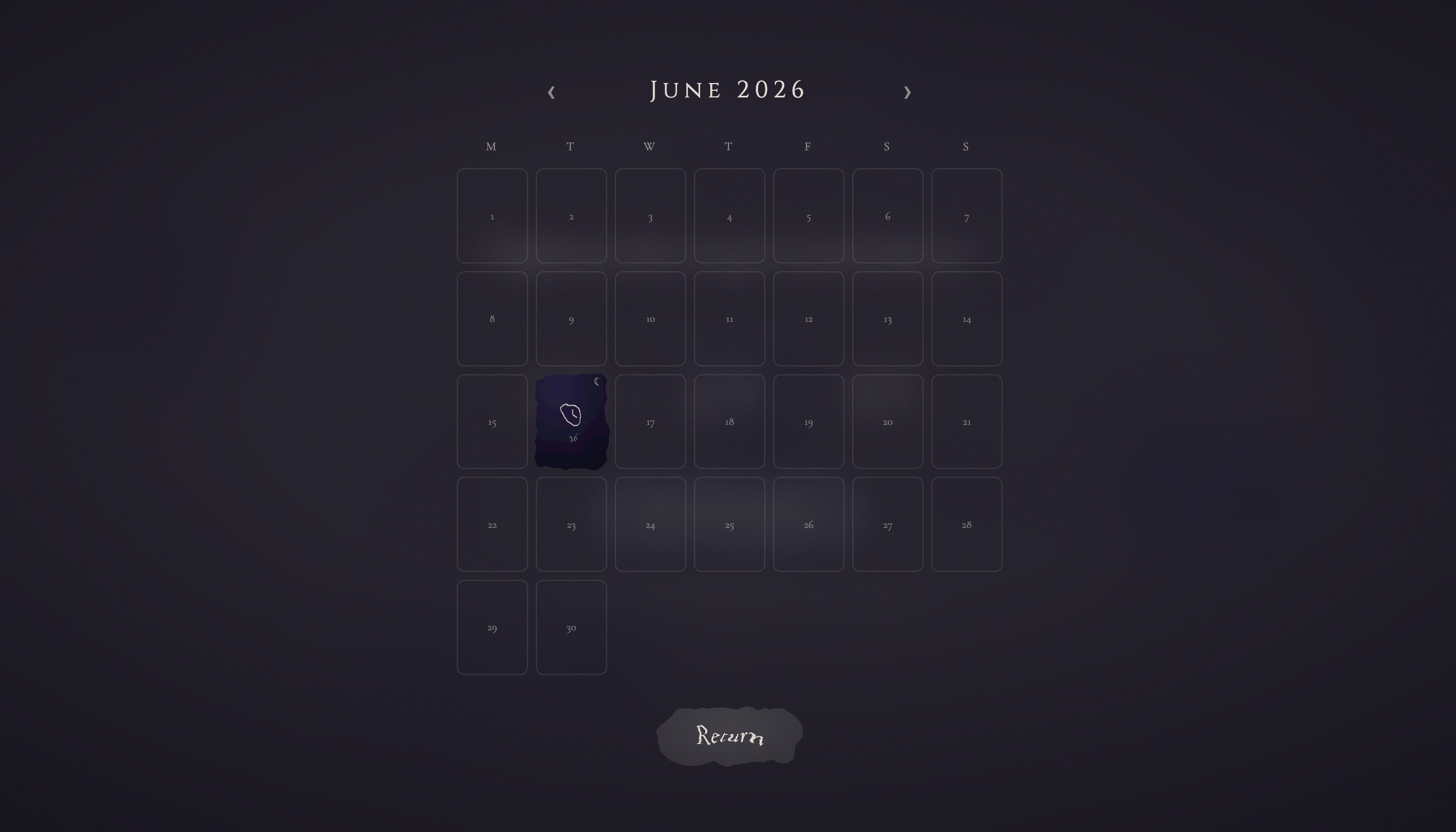 Le calendrier des nuits